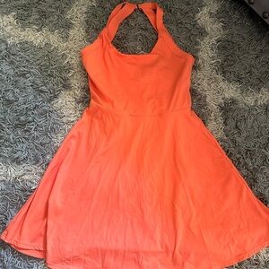 Orange Halara Dress with built in shorts